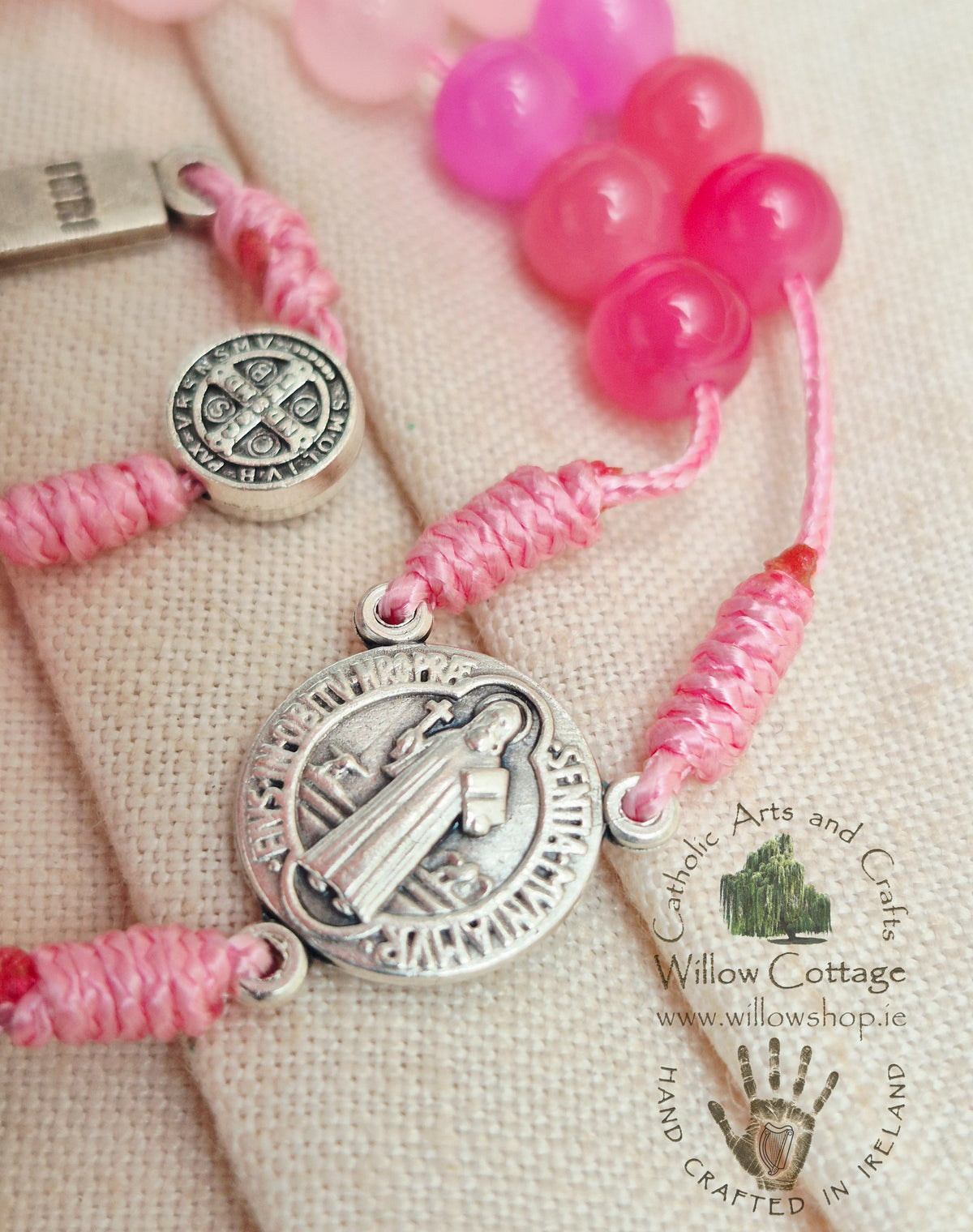 Rose Petal Glass Rosary