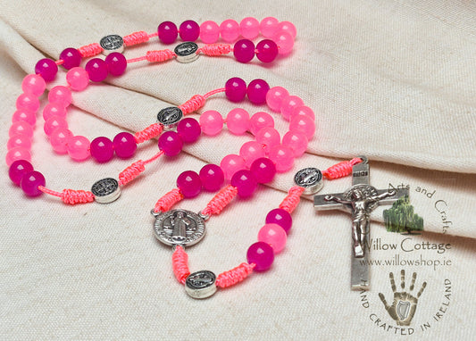Joyful Light Pink Rosary