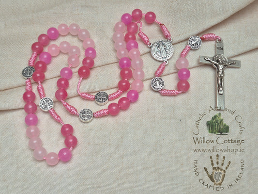 Garden Rose Glass Rosary