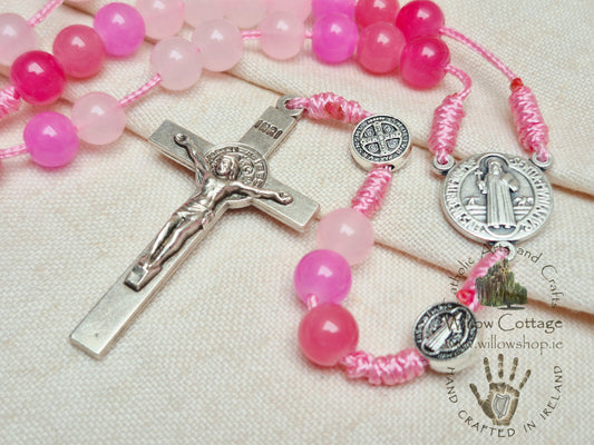 Rose Petal Glass Rosary