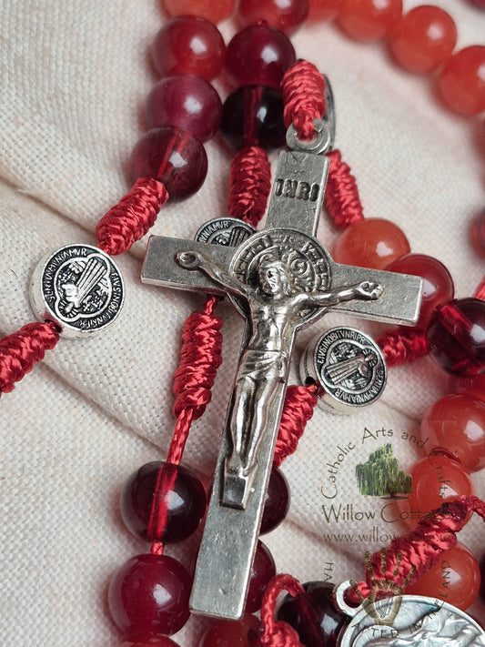 Holy Spirit Ember Glass Rosary