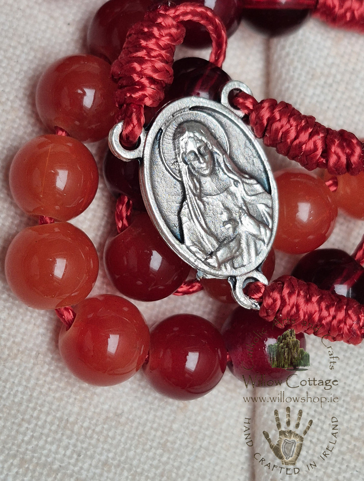 Holy Spirit Ember Glass Rosary