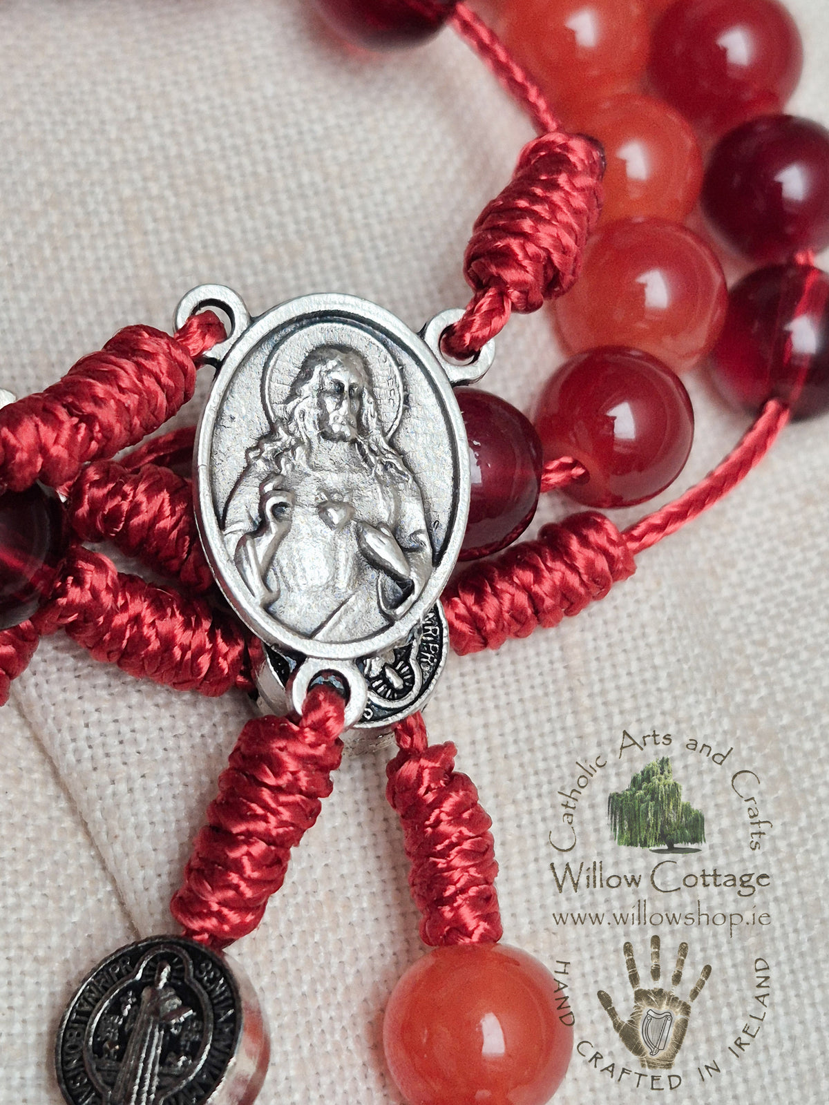 Holy Spirit Ember Glass Rosary