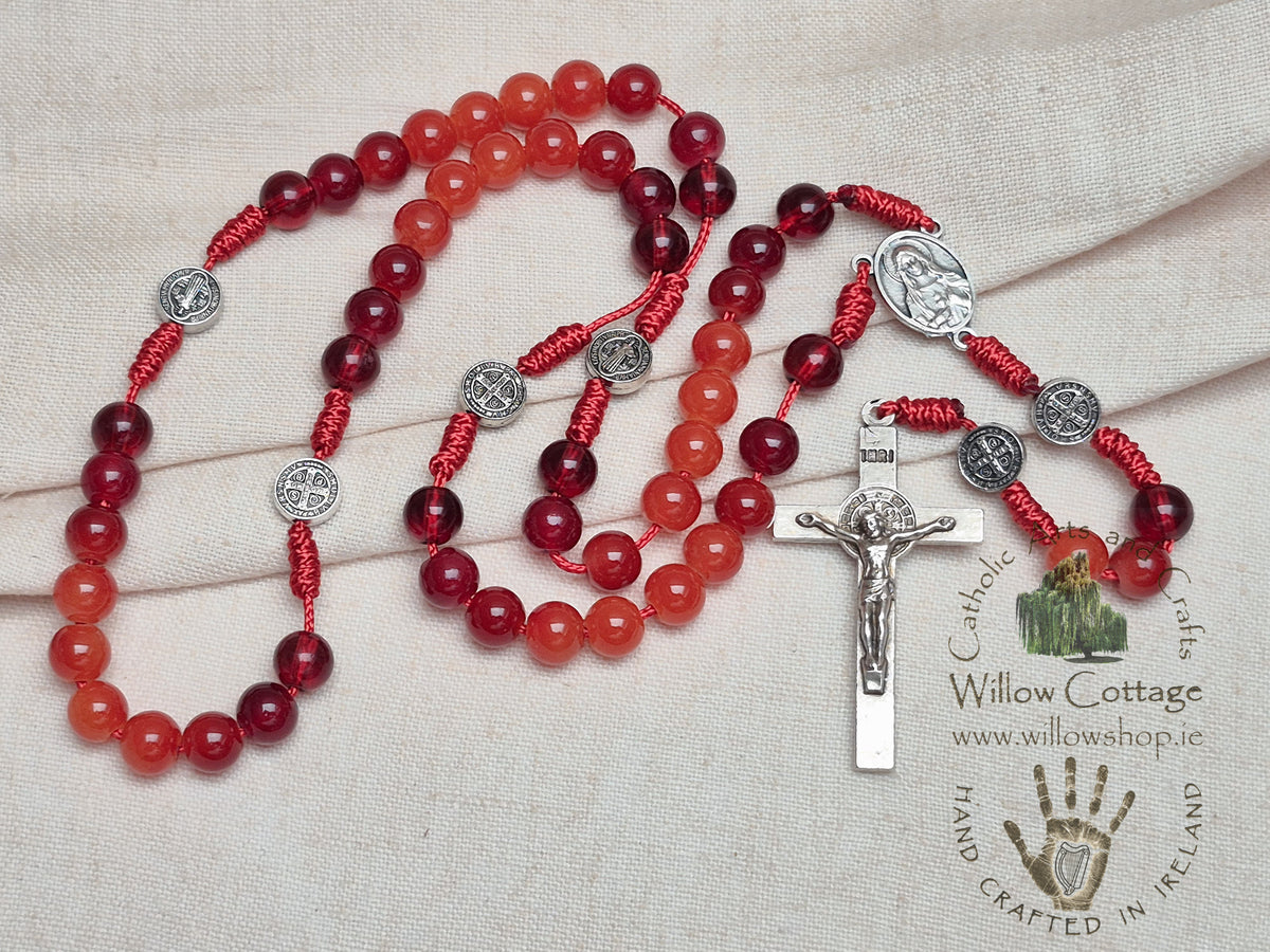 Holy Spirit Ember Glass Rosary