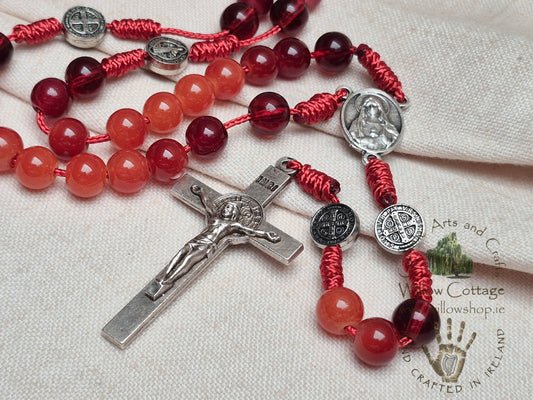 Holy Spirit Ember Glass Rosary