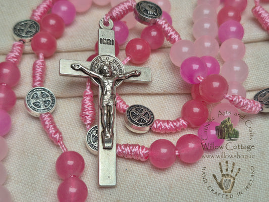 Garden Rose Glass Rosary