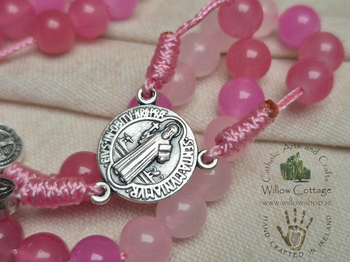 Garden Rose Glass Rosary