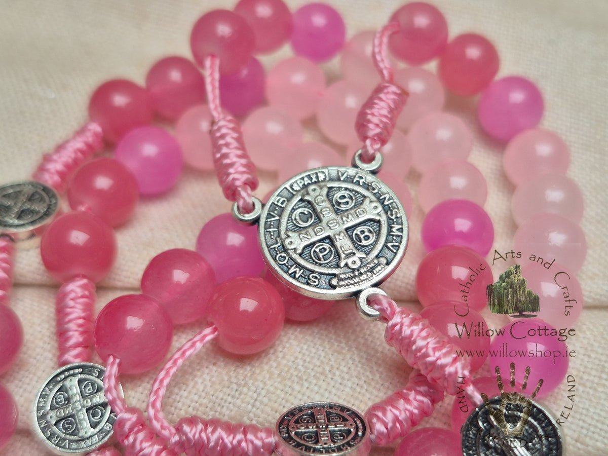 Garden Rose Glass Rosary