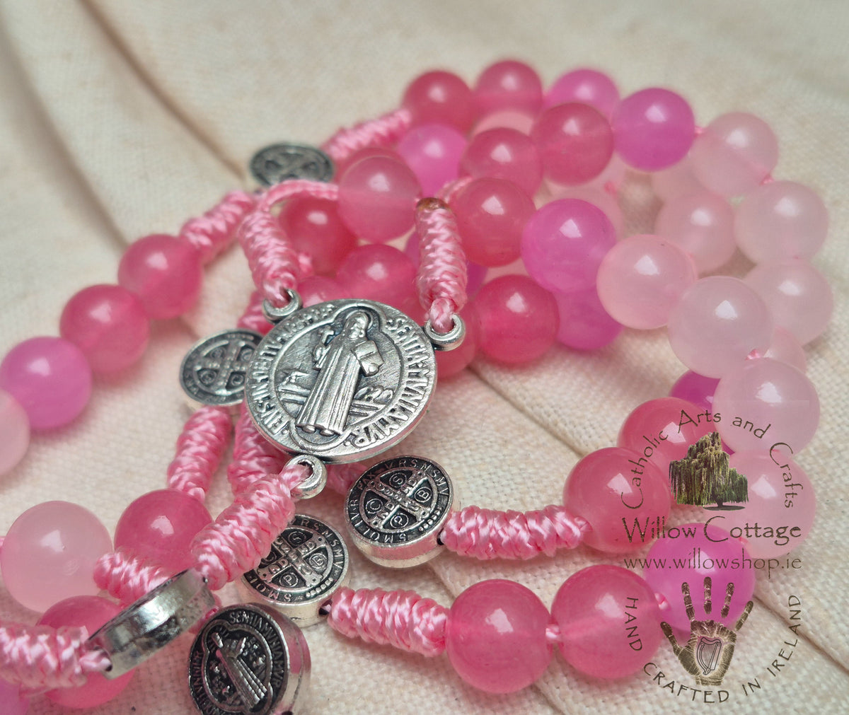 Garden Rose Glass Rosary