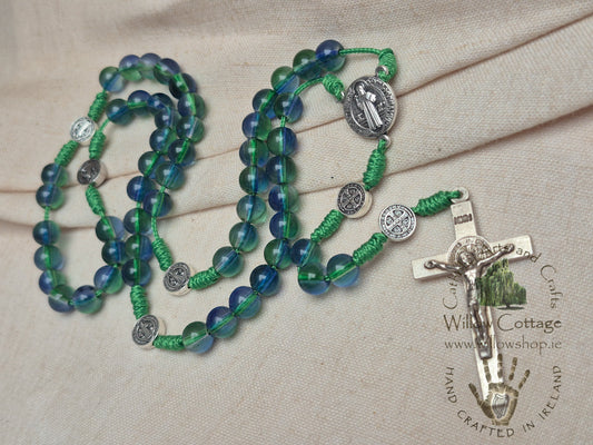 Celtic Coast Two-Tone Glass Rosary