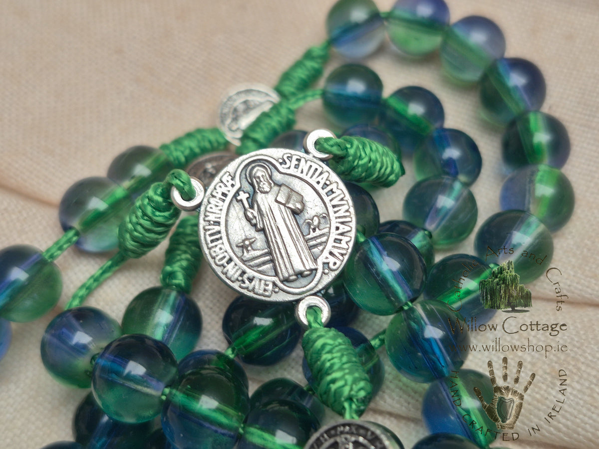 Celtic Coast Two-Tone Glass Rosary