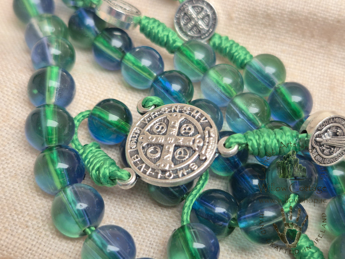 Celtic Coast Two-Tone Glass Rosary
